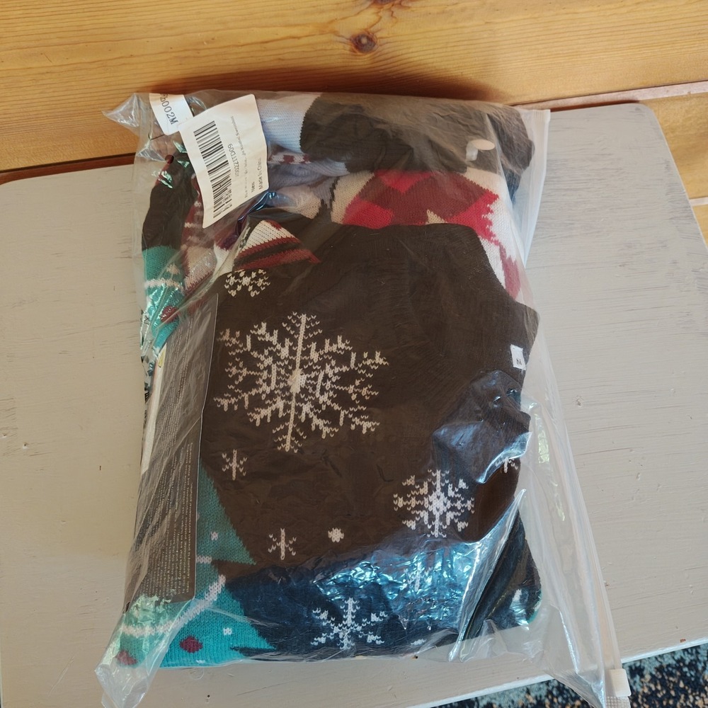 Women's Ugly Christmas Sweater Melting Snowman Medium Light Up New - Picture 7 of 8